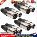 8pcs 4 Male 4 Female XLR 3Pin Plug Microphone Audio Cable Wire Connectors Newly