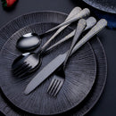 Steel Spoon Fork Knives Kits Complete Dinnerware Set Tableware Cutlery Set