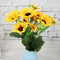 Artificial Sunflower Lifelike Silk Flower Photo Prop Bouquet Wedding Party Decor