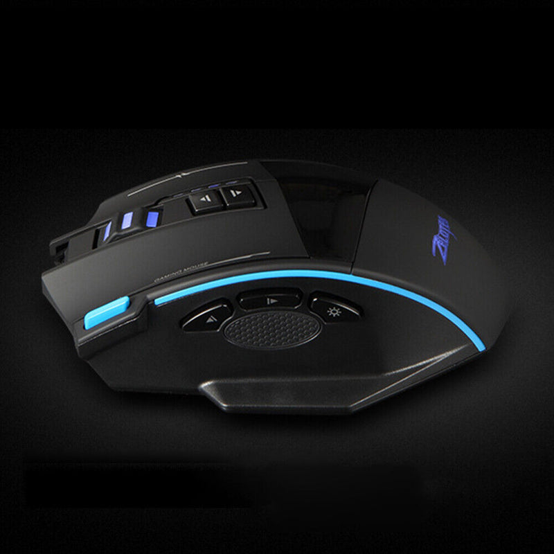 ZELOTES F-15 Wireless Wired Backlight 5 Gears 4800DPI Optical Gaming Mouse