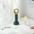 Portable Bladeless Fan Handheld Desktop Summer Travel Mini Cooler (Green)