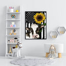 5D Kit DIY sunflower Round Diamond Painting Mosaic Rhinestone Picture