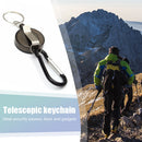 Metal Retractable Keychain Anti-Lost Anti-Theft EDC Keyring Buckle (Black) Newly