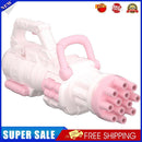 Kids Bubble Guns 12-Holes Electric Bubble Machine (Pink Battery Charge)