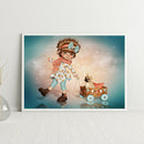 5D DIY Diamond Painting Big Eyes Girl Full Round Diamond Mosaic Home