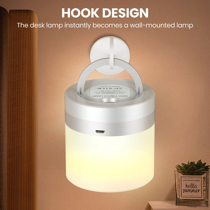 #A USB Rechargeable 7 Colors LED Night Light Portable Bedside Bedroom Table Lamp