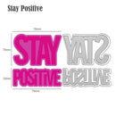 4pcs Stay Positive DIY Cutting Dies Stencil Scrapbook Embossing Album Cards