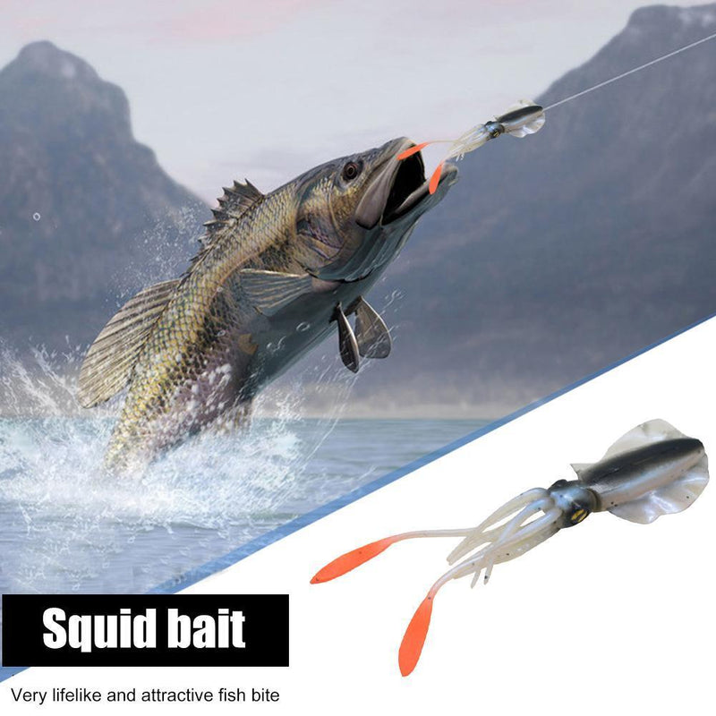 15cm 20g Bionic Squid Sea Fishing Lures Artificial Wobbler Soft Bait (Blue)