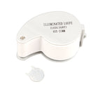 40x 6-shaped 25mm Lens Jewelry Magnifier Illuminated Loupe with Two LED Newly