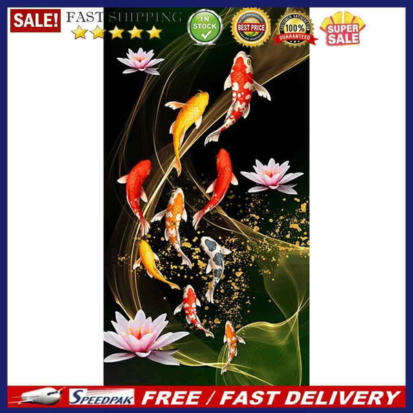 Nine Fish Oil Paint By Numbers DIY Acrylic Painting Wall Art Picture Home C