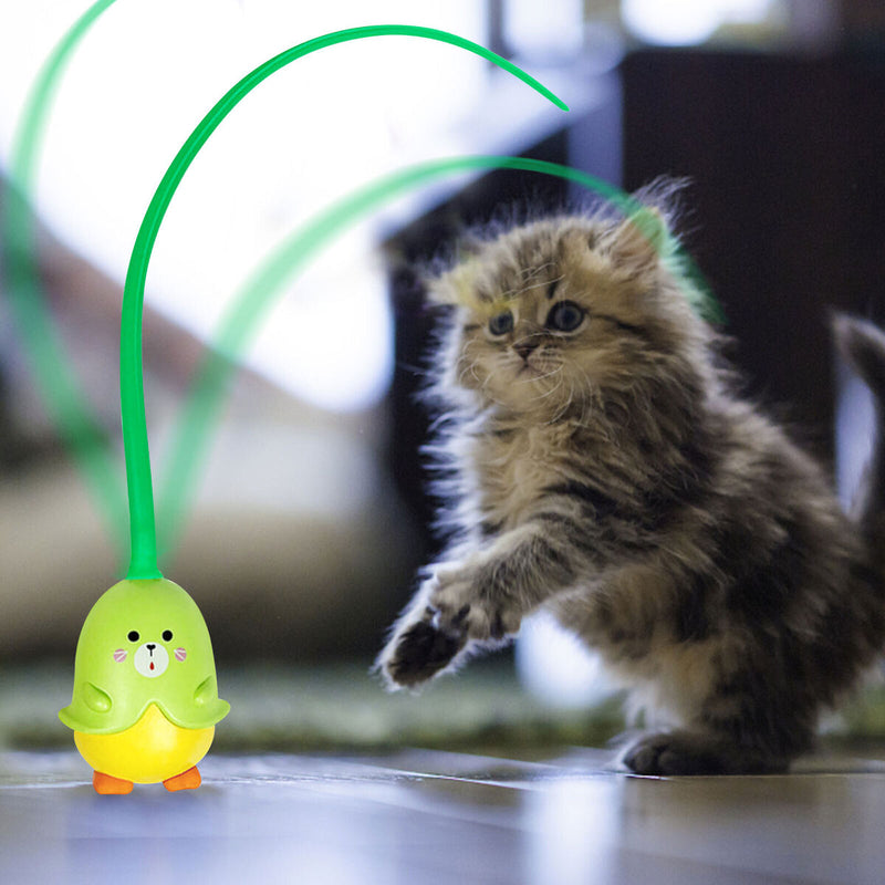 Automatic Rotating Cat Ball Toys Rubber Bite Resistant Magic Tail Cat Stick