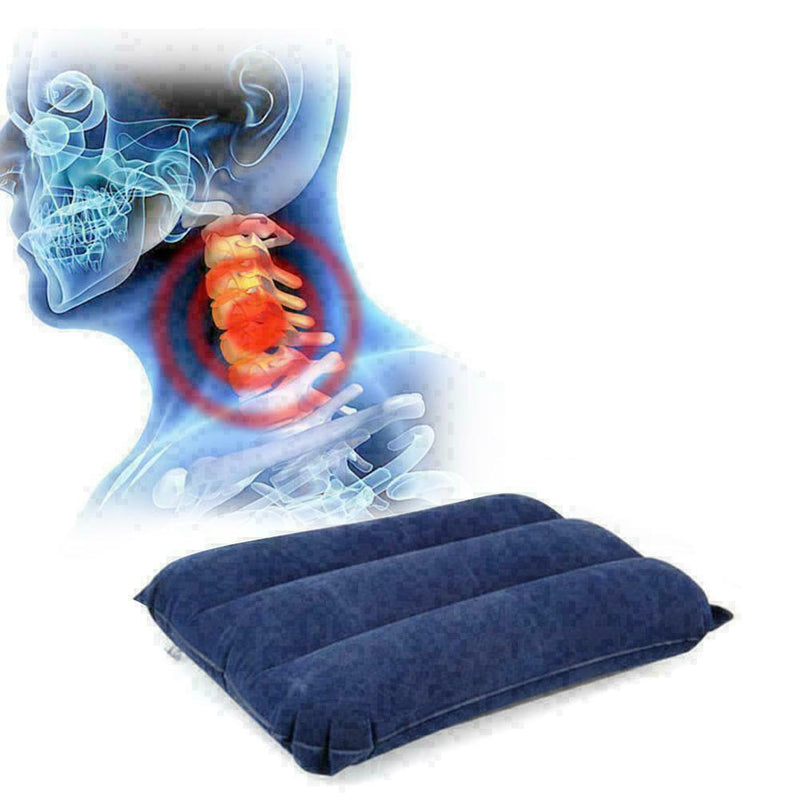 1x 90% PVC Inflatable Pillow Camping Travel Soft Dark L8W1 Portable G5M5 N7V4