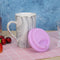 Wheel Silicone Cup Lids Heat-resistant Dust-proof Bowl Cover (Pink Purple) Newly