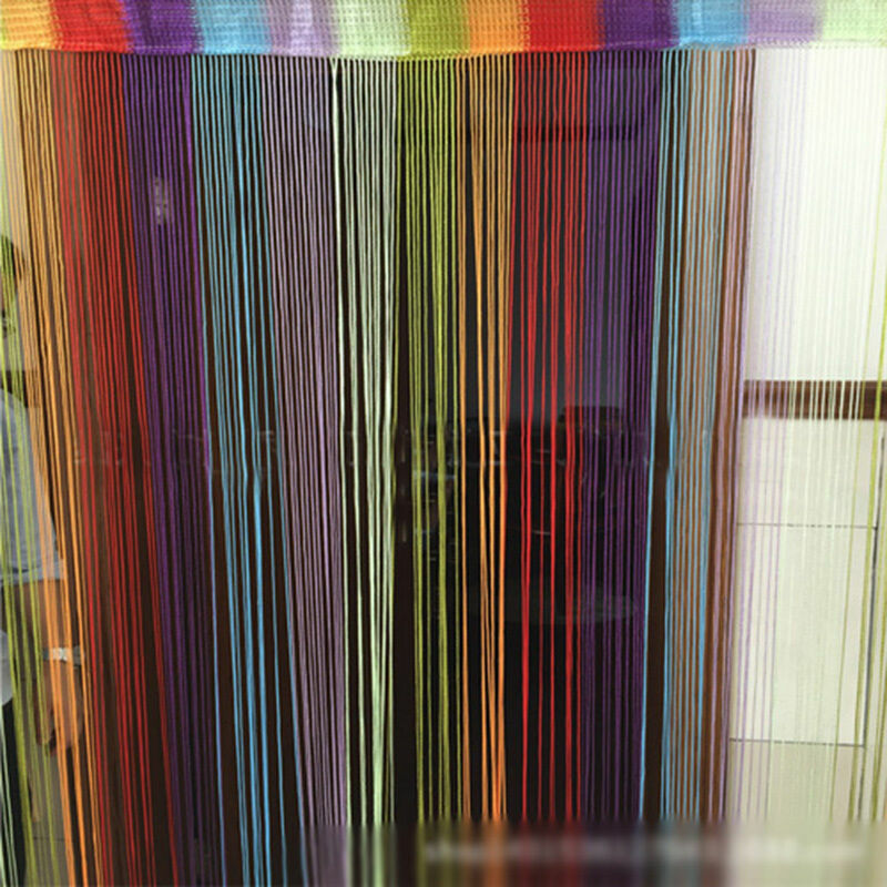 Room Divider Fly Screen Curtain Strip Tassel Colorful Door Window Panel Ho hot.