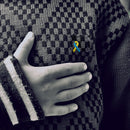 Ukraine Necklace Brooch Ukraine Flag Medal Metal Lapel Pin Badges Ribbon Style Pin
