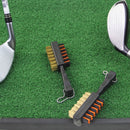 Dual Sided Portable Golf Club Hanging Cleaner Brush Golf Putter Clean Tool