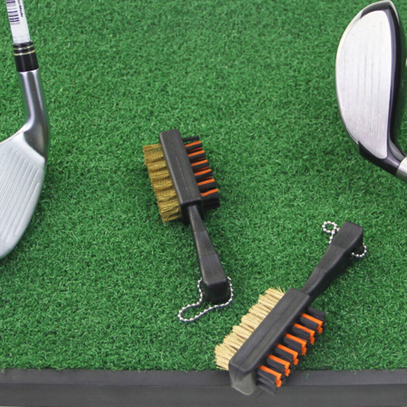 Dual Sided Portable Golf Club Hanging Cleaner Brush Golf Putter Clean Tool