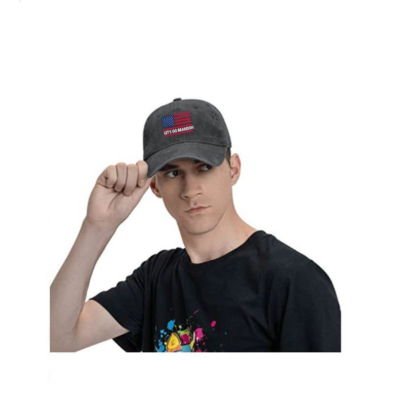 Denim Adjustable Tr ump Supporters Hat Lets Go Brandon FJB Hat Baseball Cap