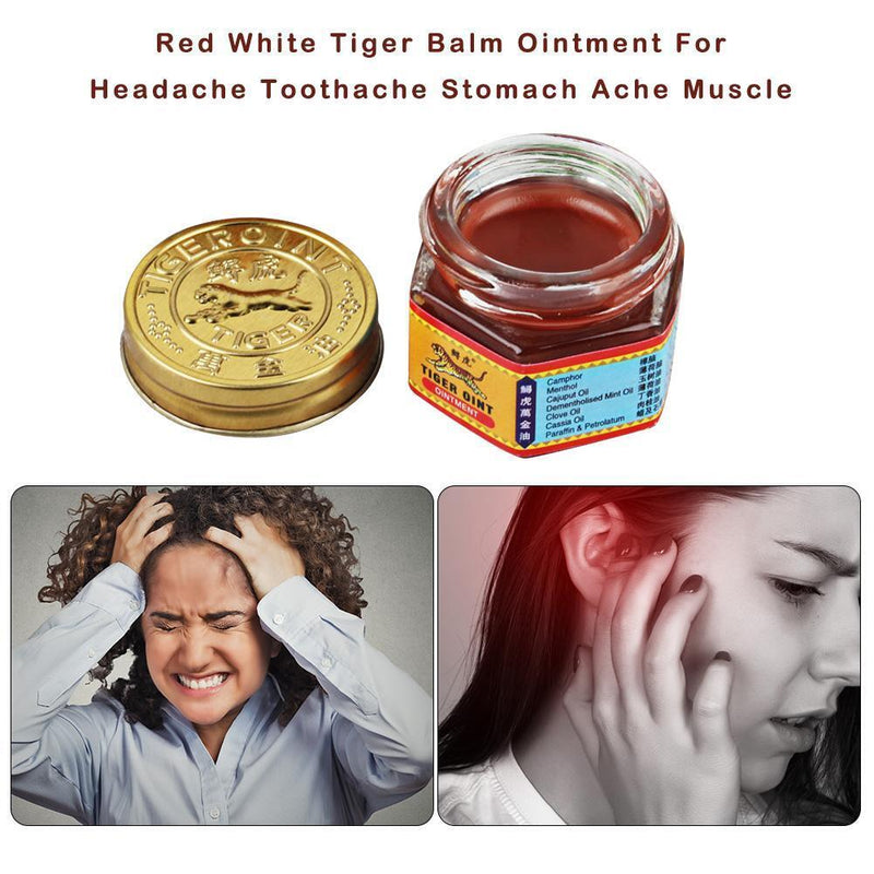 Red Tiger Balm Headache Stomachache Painkiller Muscle Relieving Ointment