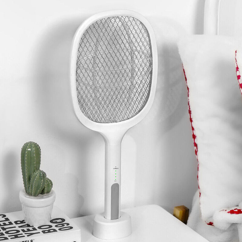 2 in 1 Electric Insect Swatter USB Recharge Mosquito Fly Bug Killer Trap Lamp