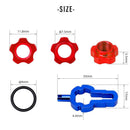 VXM 2pcs/Set MTB Bike Schrader Presta Valve Wheel Converter Nut Rim (Red)