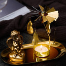 Spinnin Carrousel Candle Holder Wrought Metal Lighting Candlestick Art Ornament