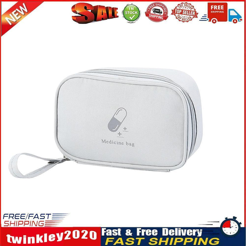 Portable Travel First Aid Kit Medical Bag Emergency Storage Box (Grey S) Newly