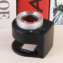 Magnifying Glass/Magnifier with 30 x Optical Glass Lens, 6 LEDs, collapsible, Metal