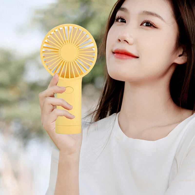 Mini Portable Fan Summer USB Rechargeable Handheld 2 Speed Electric Cooling Fans