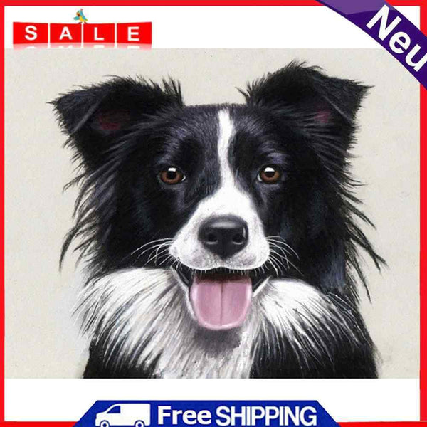5D DIY Full Drill Diamond Painting Dog Cross Stitch Mosaic Craft Needlework Kit