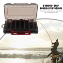 Double-Sided Lures Storage Box Fishing Tackle Hook Organizer Case (Red) Newly