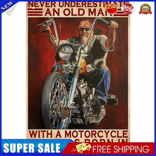 Metal Sign Plaque Tin Sign Ride Motorbike Tin Plate Art Wall Poster for Bar