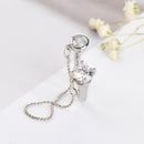 Jewelry Hip-Hop Alloy Multi-layer Punk Rings Open Finger Rings Chain Rings
