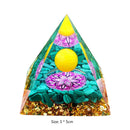 Crystal Orgonite Pyramid Healing Energy Reiki Chakra Home Office Decor (G)