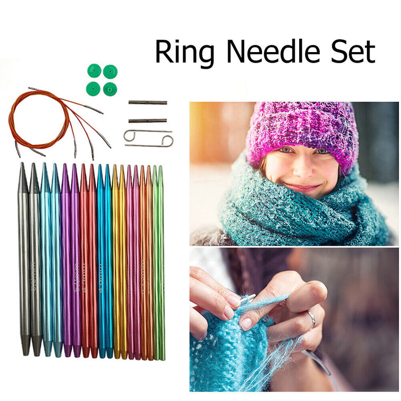 9 Pairs Aluminum Alloy Interchangeable Hook Needles DIY Sweater Weaving
