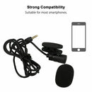 Lavalier Condenser Mic Recording Teaching 3.5mm Jack Clip-On Lapel Microphone