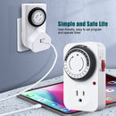 24-hour Timer Wall Socket Timer Switch 3Pin Adapter Time Clock Socket