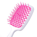 Wide Teeth Air Cushion Combs Scalp Massage Brush Hollow Grid Comb (Red)
