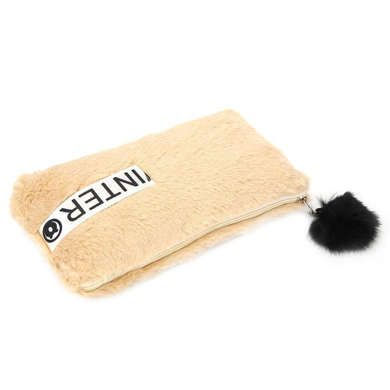 Cute Soft Plush Pencil Canvas Stationery Bag Case Cosmetic Pouch Student Supp
