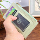 5pcs Women PU Solid Card Holder Money Bag Multi-slot Mini Wallet (Green)