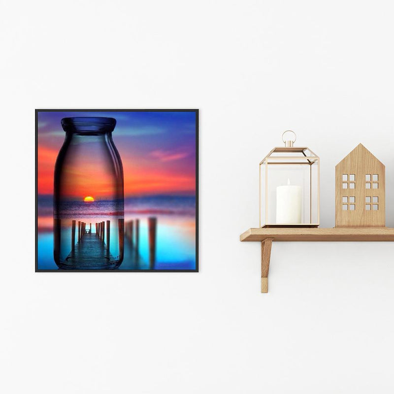 5D DIY Full Drill Diamond Painting Cross Stitch Kit (HG106 Bottle Scenery) Newly