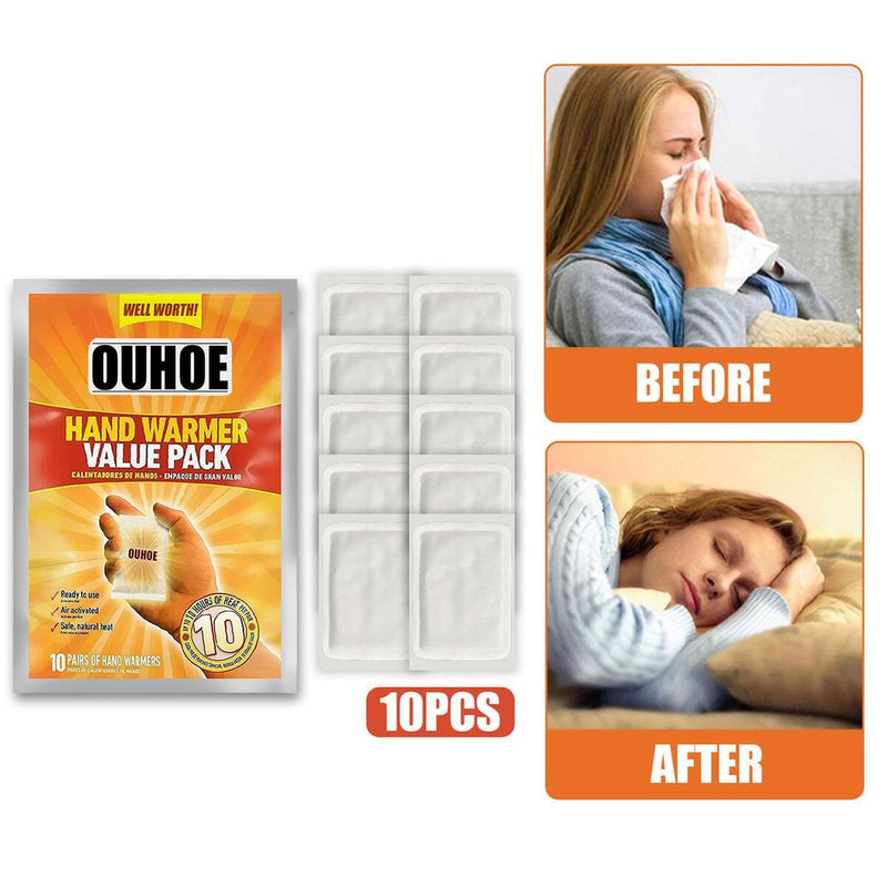 10Pcs Disposable Foot Hand Body Winter Warmer Self Heating Wholesale#
