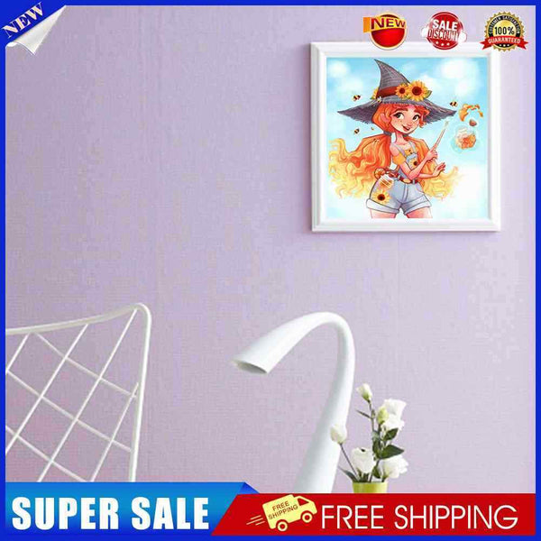 Full Round Diamond Painting Kits Bee Commander Little Witch Mosaic Picture