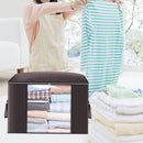 Large Capacity Clothes Storage Bag Foldable Organizer for Comforter (Coffee