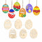 DIY Craft Easter Decorations Hanging Ornaments Drawing Wood Slice Easter Eggs