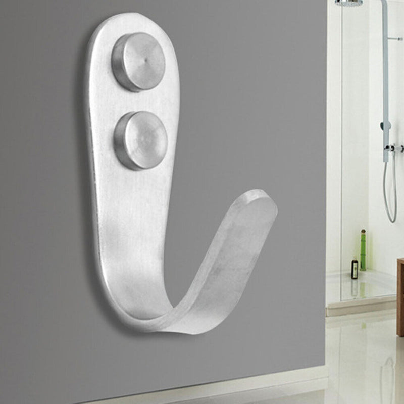 Stainless Steel Door Hook Set with Screws Clothes Hat Wall Hanger (3mm)