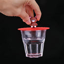 Transparent Red Cherry Silicone Cup Cover Heat-resistant Reuse Lid (Bear)