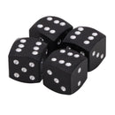 4pcs Dice Style Car Tire Wheel Tyre Caps Valve Stem Dust Covers (Black)