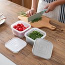 Drain Sealed Crisper Ginger Garlic Onion Food Storage Cleaning Box (Grey) Newly