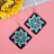5D DIY Diamond Painting Earrings Double-sided Square Drop Earrings (RZ009) Newly